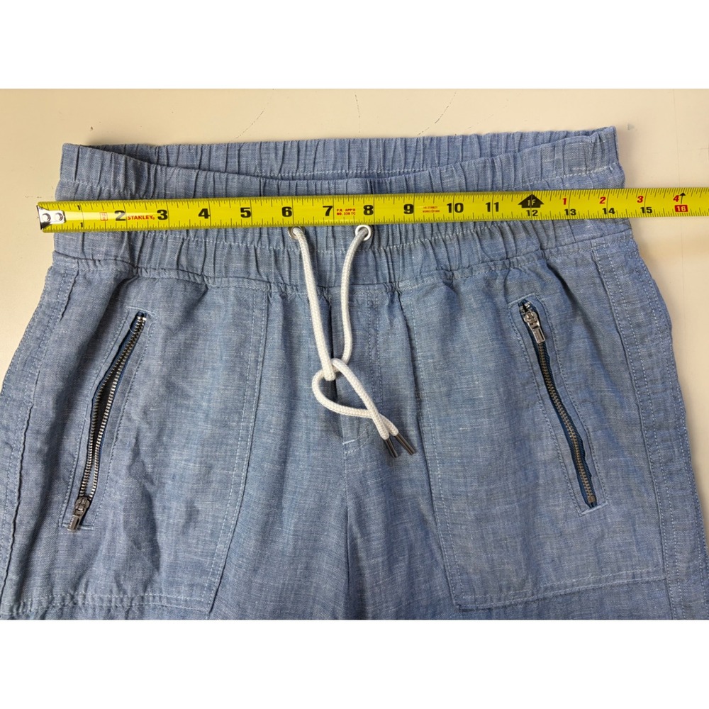 Athleta Cabo Linen Wide Leg Pants Chambray Drawstring Size 2 Resort European - Picture 5 of 8